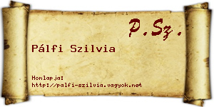 Pálfi Szilvia névjegykártya