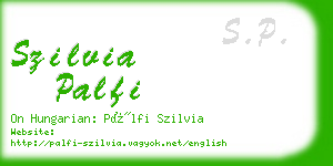 szilvia palfi business card